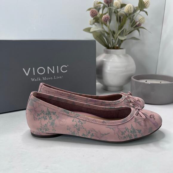 Vionic Callisto Ballet Shoes H7709L1400 Peach Botanic Women's 5M NWB - Picture 3 of 10